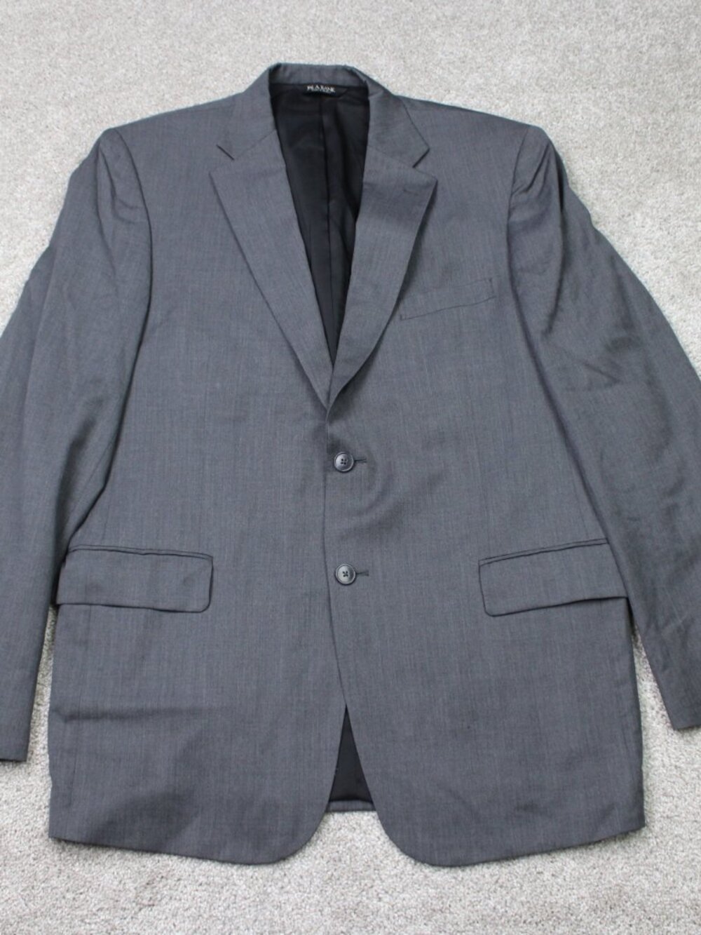 Jos A. Bank Blazer Mens 42 Long Gray 100% Wool 2 Button Double Vent Jacket